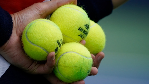 US Open tennis balls, The Canadian Press US Open tennis balls