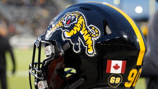 Hamilton Tiger-Cats helmet, John E. Sokolowski/Getty Images Hamilton Tiger-Cats helmet