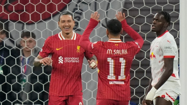 Liverpool's Darwin Nunez and Mohamed Salah, The Canadian Press Liverpool's Darwin Nunez and Mohamed Salah