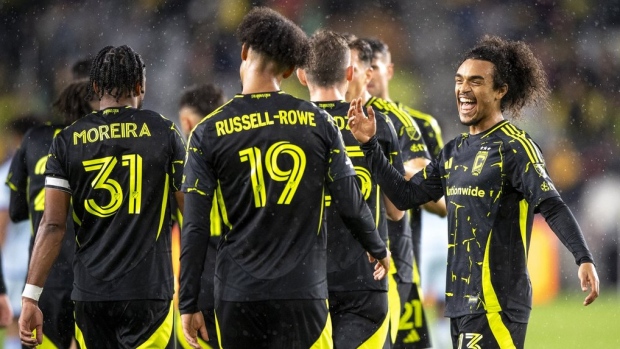 Columbus Crew celebrate, The Canadian Press Columbus Crew celebrate