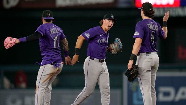 Colorado Rockies Celebrate, The Canadian Press Colorado Rockies Celebrate