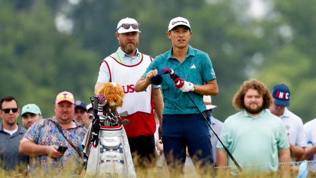 Joe Greiner and Collin Morikawa, Cliff Hawkins/Getty Images Joe Greiner and Collin Morikawa