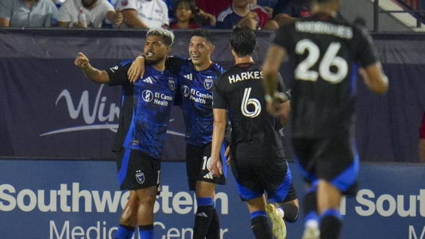 San Jose Earthquakes celebrate, The Canadian Press San Jose Earthquakes celebrate