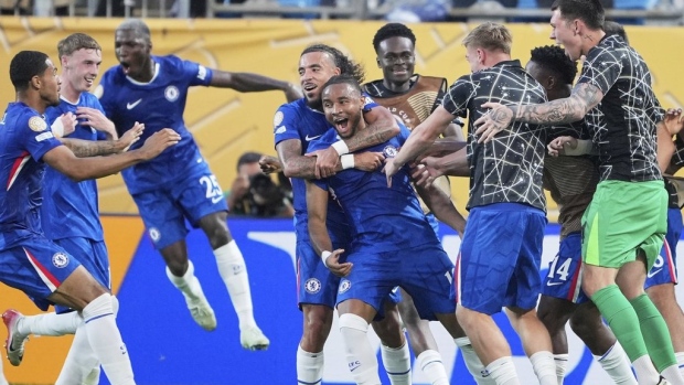Chelsea celebrates, The Canadian Press Chelsea celebrates