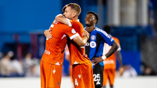 Forge FC celebrates