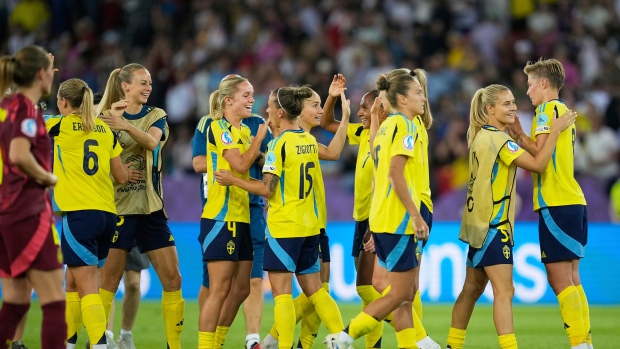 Sweden celebrates, The Canadian Press Sweden celebrates