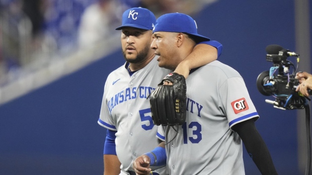 Kansas City Royals celebrate, The Canadian Press Kansas City Royals celebrate