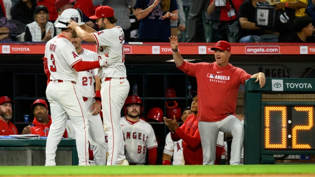 Los Angeles Angels Celebrate, The Canadian Press Los Angeles Angels Celebrate