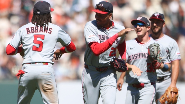 Washington Nationals celebrate, The Canadian Press Washington Nationals celebrate