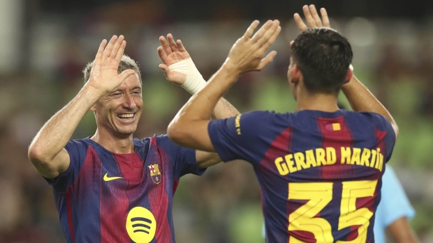 Barcelona celebrates, The Canadian Press Barcelona celebrates