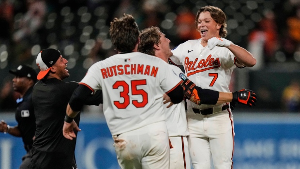 Baltimore Orioles' Jackson Holliday, Gunnar Henderson and Adley Rutschman , The Canadian Press Baltimore Orioles' Jackson Holliday, Gunnar Henderson and Adley Rutschman