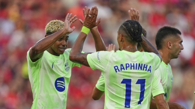Raphinha and Lamine Yamal