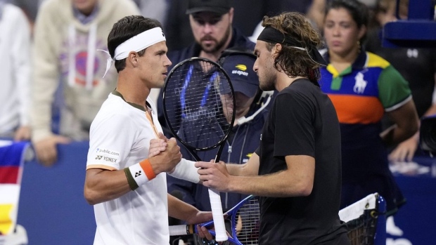 US Open handshakes, The Canadian Press US Open handshakes