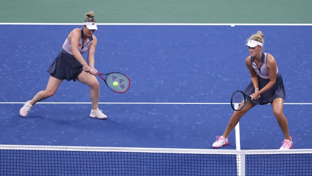 Gabriela Dabrowski and Erin Routliffe , atthew Stockman/Getty Images Gabriela Dabrowski and Erin Routliffe