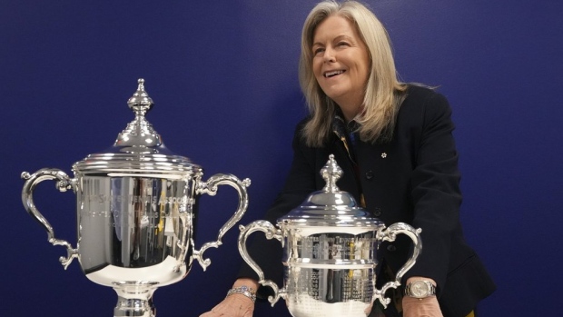 US Open women's trophy, The Canadian Press US Open women's trophy