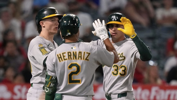 JJ Bleday, Athletics celebrate
