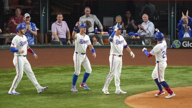 Texas Rangers celebrate