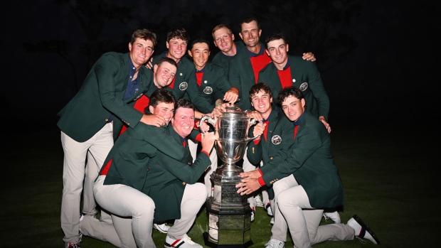 United States celebrates 2025 Walker Cup victory, The Canadian Press United States celebrates 2025 Walker Cup victory