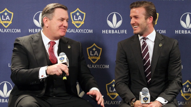 Tim Leiweke David Beckham, Victor Decolongon/Getty Images Tim Leiweke David Beckham